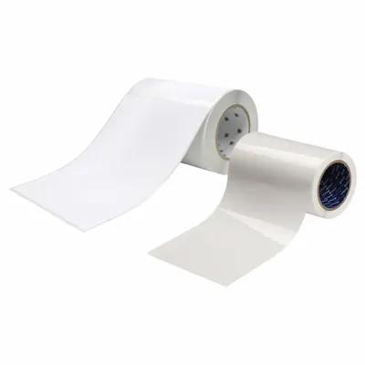 BRADY Label and Laminating Kit: Label and Laminating Kit, Vinyl, White, Permanent Adhesive - Label Protection Overlaminates