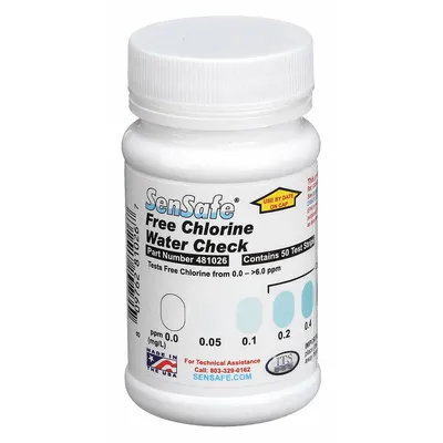 INDUSTRIAL TEST SYSTEMS Test Strips: Free Chlorine, 0 to 6 ppm EPA Free Chlorine, Strip - Single-Parameter Test Strips