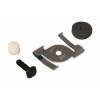 Silver grid-ceiling mounting clip for 15/16 in inverted T-bar drop ceilings. Used to secure track lighting or other fixtures to suspended ceiling grids in commercial or industrial spaces