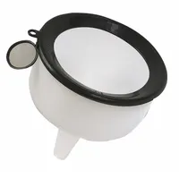 Spout Funnel with Screen: Polyethylene, 144 fl oz Fluid Capacity, 9 in Overall Dia, 10 in Overall Ht (MPN 90190)