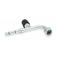 This 90° O-Ring fitting is designed for R134 refrigerant systems, featuring a 6 dash size and 0.31 in hose inside diameter. It provides a leak-resistant seal at a 90-degree angle for connecting hoses in automotive or industrial HVAC applications