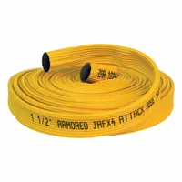 JAFX4 Fire Hose: 4-Layer, 2 1/2 in Hose Inside Dia, 100 ft Hose Lg, Yellow (MPN 56H25FX4-100)