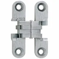 SOSS Concealed Hinge: 1 11/16 in Leaf Ht, 3/8 in Leaf Wd, Full Mortise Mounting, 2 Holes per Leaf (MPN 101CUS26D)