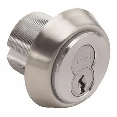 This BEST mortise cylinder features an interchangeable core with 7 pins and a chrome finish. It includes a C110 straight cam and is designed for use in commercial door hardware systems where key control and rekeying flexibility are required.