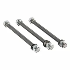 Stack valve bolt kit for assembling or repairing two-work-section stack valves. Includes tie rods and hardware to secure and align work sections, preventing fluid leaks and maintaining hydraulic system integrity. Suitable for industrial hydraulic valve assemblies in manufacturing, material handling, and mobile machinery applications.