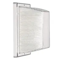 LED low-profile fixture for parking garages and covered outdoor areas. Provides 400 lumens at 3500K color temperature, with 100 W fixture wattage and 120V AC input