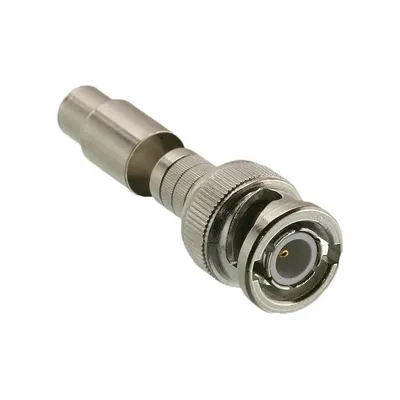 GEM BY TRIPLETT Coaxial Connector: Male, Connector, Silver, Twist-On, RG-59/RG-6, BNC - BNC Coaxial Connectors