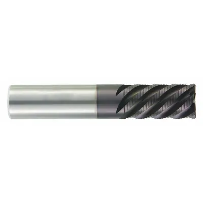 WIDIA HANITA Roughing End Mill: Carbide, AlTiN Coated, 6 Flute, 16 mm Mill Dia, 92 mm LOC - Fast-Cutting Corner-Radius Carbide Roughing End Mills for Stainless Steel & Super Alloys