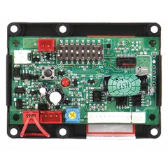 Electronic control module for MOEN EX Series faucets. Manages sensor and motor functions for touchless or motion-activated operation. OEM replacement part.