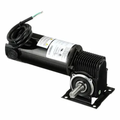 Dayton Gearmotor: Right Angle, 90V DC, TENV, 360 RPM, 14 in-lb Max Torque, 5:1 - Right Angle DC Gearmotors