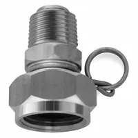 SANI-LAV Swivel Nozzle and Hose Adapter: Stainless Steel, Stainless, 1 7/8 in Overall Lg, GHT (MPN N11S)