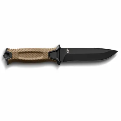 GERBER Fixed Blade Knife: Straight, 9 3/4 in Overall Lg, Steel, Rubber - General Purpose Knives