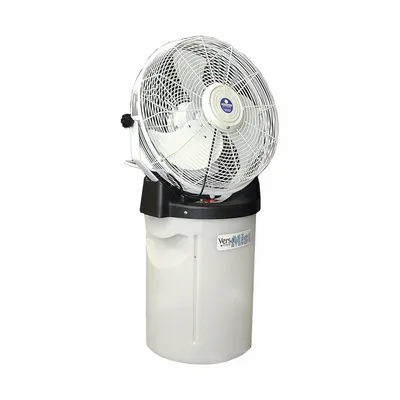 SCHAEFER Misting Fan: 18 in Blade Dia, 3 Speeds, 1/10 hp Motor HP, Non-Oscillating - Misting Industrial Pedestal Fans