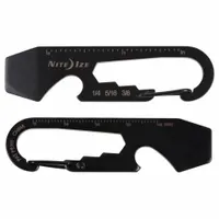 Carabiner Key Clip: 2 1/2 in Key Ring Dia, Stainless Steel, Black, 5/8 in Overall Wd (MPN KMT-01-R3)