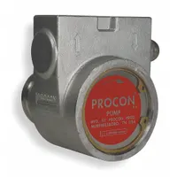 PROCON Rotary Vane Pump: Direct Drive, Stainless Steel Body, 1/2" NPT, 240 gph Max. Flow, 1/2 in SS (MPN 115B240F31BA 250)