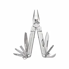 This multi-tool integrates 14 tools into a compact, fold-open design with a closed length of 4 inches. The stainless steel construction includes pliers, a 420HC blade, and a small screwdriver, providing functions for cutting, gripping, and fastening in maintenance, field service, and DIY tasks.