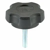 INNOVATIVE COMPONENTS Hand Knob: 5 Point, Plastic w/ Steel Thread, #10-24 Thread, 1 in Thread Lg (MPN GN041000F2---21)