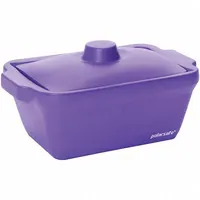 Ice Bucket with Lid: 4 L Capacity, Rectangular, Ethylene Vinyl Acetate, Purple, 7 in Overall Ht (MPN 04393-69)