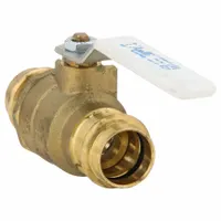 APOLLO Manual Two-Way Ball Valve: 3/4 in, Brass, Straight, Press x Press, Full Port Ball Port (MPN 77VLF10401)