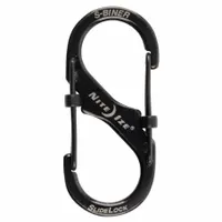 NITE IZE Double Carabiner: 10 lb Working Load Limit, Wire Gate, Stainless Steel, 2 in Overall Lg (MPN LSB2-01-R3)