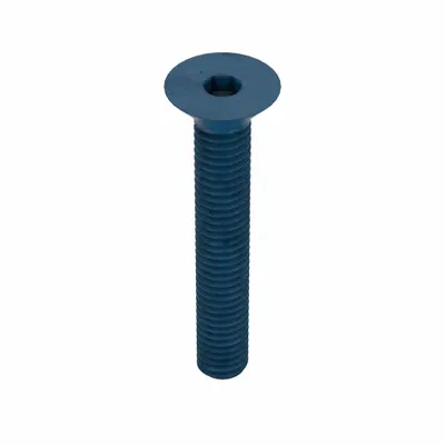 METRIC BLUE Socket Flat Head Screw: M6x1.00 Thread Size, 40 mm Lg, Flat, Blue Phosphate - Flat Head Socket Cap Screws