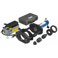 Metal bushing master set for heavy duty vehicles, including OTC Stinger Series 2510A Air/Hydraulic Pump with hose and coupler. Measures 48 in x 24 in x 14 in. Designed for servicing Hendrickson Primaax Ex suspensions