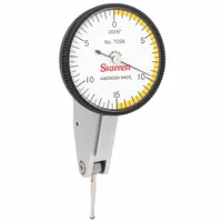 STARRETT Tilted-Face Dial Test Indicator: 0 in to 0.03 in, Horizontal, Inch, 0.0005 in (MPN 709ACZ)