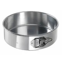 CHICAGO METALLIC Cake Pan: Springform Cake Pan Pan, Aluminum, Uncoated, 9 1/2 in Overall Dia, Silver (MPN 40409)