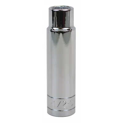 SK PROFESSIONAL TOOLS Socket: SAE, 1/2 in Drive Size, 1/2 in Socket Size, 12-Point, Deep - 1/2" Drive Hand Sockets