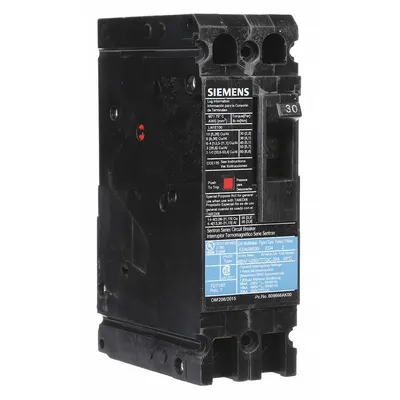 Siemens Molded Case Circuit Breaker: 30 A Amps, 18kA at 480V AC, Fixed, Load Side Lug - ED-Frame Siemens Molded Case Circuit Breakers