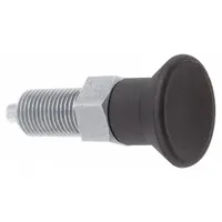 KIPP Indexing Plunger: Nonlocking, SS, 1"-8 Thread, 20 N to 46 N Nose Force (MPN K0338.11516A8)