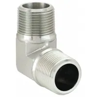 Hydraulic Hose Adapter: 1 1/4 in x 1 1/4 in Fitting Size, Male x Male, NPTF x NPTF, Rigid, 90° Elbow (MPN 2085-20-20S)
