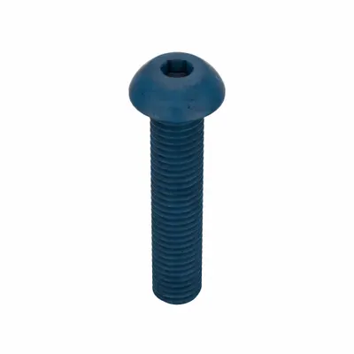 METRIC BLUE Socket Head Cap Screw: M10x1.50 Thread Size, 50 mm Lg, Button, Blue Phosphate - Button Head Socket Cap Screws