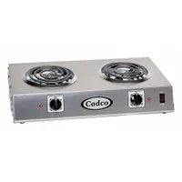Hot Plate: 2 Elements, Tubular, 6 in Heating Element Dia, 5,630 BtuH Heating Capacity, 120V AC (MPN CDR-1T)