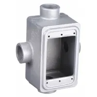 APPLETON ELECTRIC Electrical Box: Iron, Rectangular, 1 Gangs, 1 in Hub Size, 25 cu in Capacity, Gray (MPN FDX-1-100)