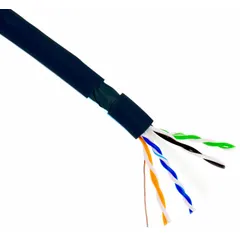 Category 6A shielded cable with 23 AWG solid bare copper conductors, PVC jacket, and commercial fire rating. Suitable for high-speed network installations requiring 500 MHz bandwidth, such as data centers and enterprise LANs.