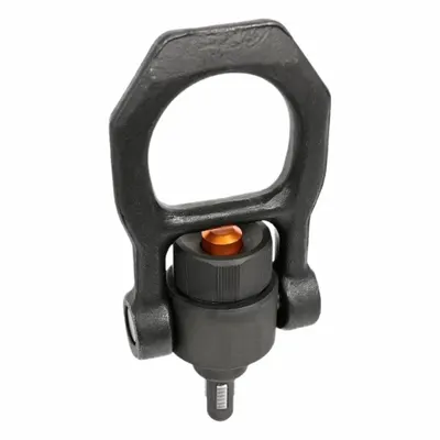 JW WINCO Quick-Release Hoist Ring: Steel, 16.6 kN Load Limit, M20 Thread Size - Quick-Release Threaded Pivot & Rotate Hoist Rings
