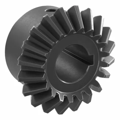 KHK GEARS Bore Miter Gear: For 90° Shaft Angle, Module m 2.5, 20 Teeth - Straight Teeth Metric Miter Gears
