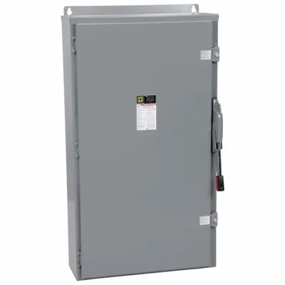 SQUARE D Safety Switch: Fusible, 600 A, Three Phase, 600V AC, Galvanized Steel - Fusible Safety Switches