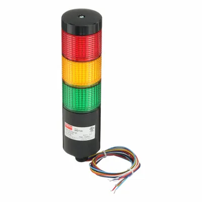 Dayton Tower Light Assembly: 3 Tier, Amber/Green/Red, No Sounder Tier - Three-Tier Tower Light Assemblies