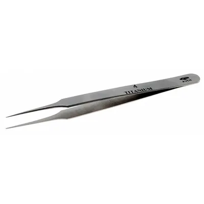 AVEN Tweezers: Titanium, Point, Relieved Tip - Solder-Resistant Titanium Tweezers