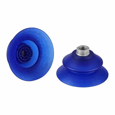 SCHMALZ Vacuum Pad Assembly: Bellows, 1.5 Folds, G3/8 in, 109 mm Pad Dia, Elastodur ED - Bellows Type Automotive Industry Vacuum Pad Assemblies