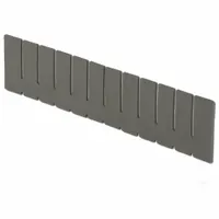 LEWISBINS Divider: 15 1/2 in x 1 7/8 in, Gray, For 9 1/4 in_9 1/8 in Bin Wd, Plastic, Long Side (MPN DV1625 Grey)