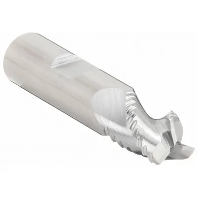 CLEVELAND Roughing End Mill: Carbide, 3 Flute, Coarse Pitch, 1/2" Mill Dia, 5/8" LOC - Square Carbide Roughing End Mills for Nonferrous Materials