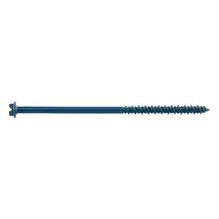 This hex-head screw anchor is designed for fastening fixtures, brackets, and equipment to concrete, block, or brick. It features a pointed tip for easy installation, a case-hardened steel body for strength, and a Stalgard finish for corrosion resistance. The anchor is removable and comes in a 1,500-pack. Suitable for masonry applications in industrial and construction settings.