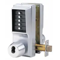 SIMPLEX Mechanical Push Button Lockset: Chrome (MPN EE1021M/EE1021M-26D-41)