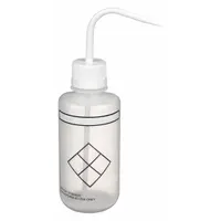 APPROVED VENDOR Wash Bottle: 500 mL, Write-On, White, Narrow, Std Spout Spout, White, 75 mm Body Dia (MPN 24J919)
