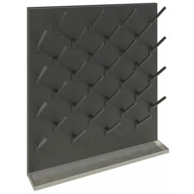 INSTOCK Pegboard: 30 in Overall Ht, 36 in Overall Wd, 30 in Overall Lg, Wall, 46 Pegs - Wall-Mounted Drying Racks