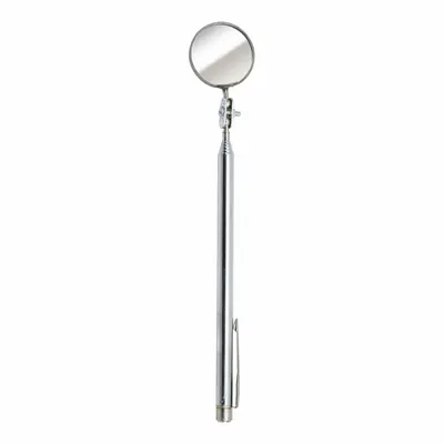 ULLMAN Inspection Mirror: 1 1/4 in Dia Mirror Size, Mirr. Mat. Glass - Standard Inspection Mirrors