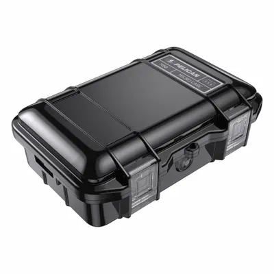 PELICAN Protective Case: Black, Stationary, 0.85 lb Wt - Small Electronics Cases